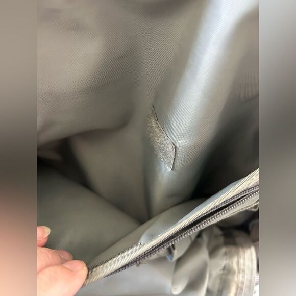 The North Face Gray Borealis Backpack with Green Accents - Picture 10 of 16